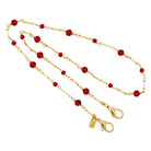 1928 Jewelry Glass Bead Face Mask Chain Holder 22 Inches