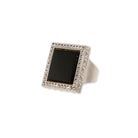 1928 Jewelry Serenity Gemstone Square Ring Size 7