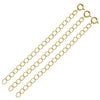 1928 Jewelry 3-Pack Necklace Extension Chains - 3-Inch Adjustable Length