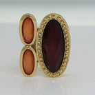 1928 Jewelry Raspberry & Peach Stone Ring
