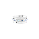 Blue Aqua Marine Crystal Anxiety Spinner Ring