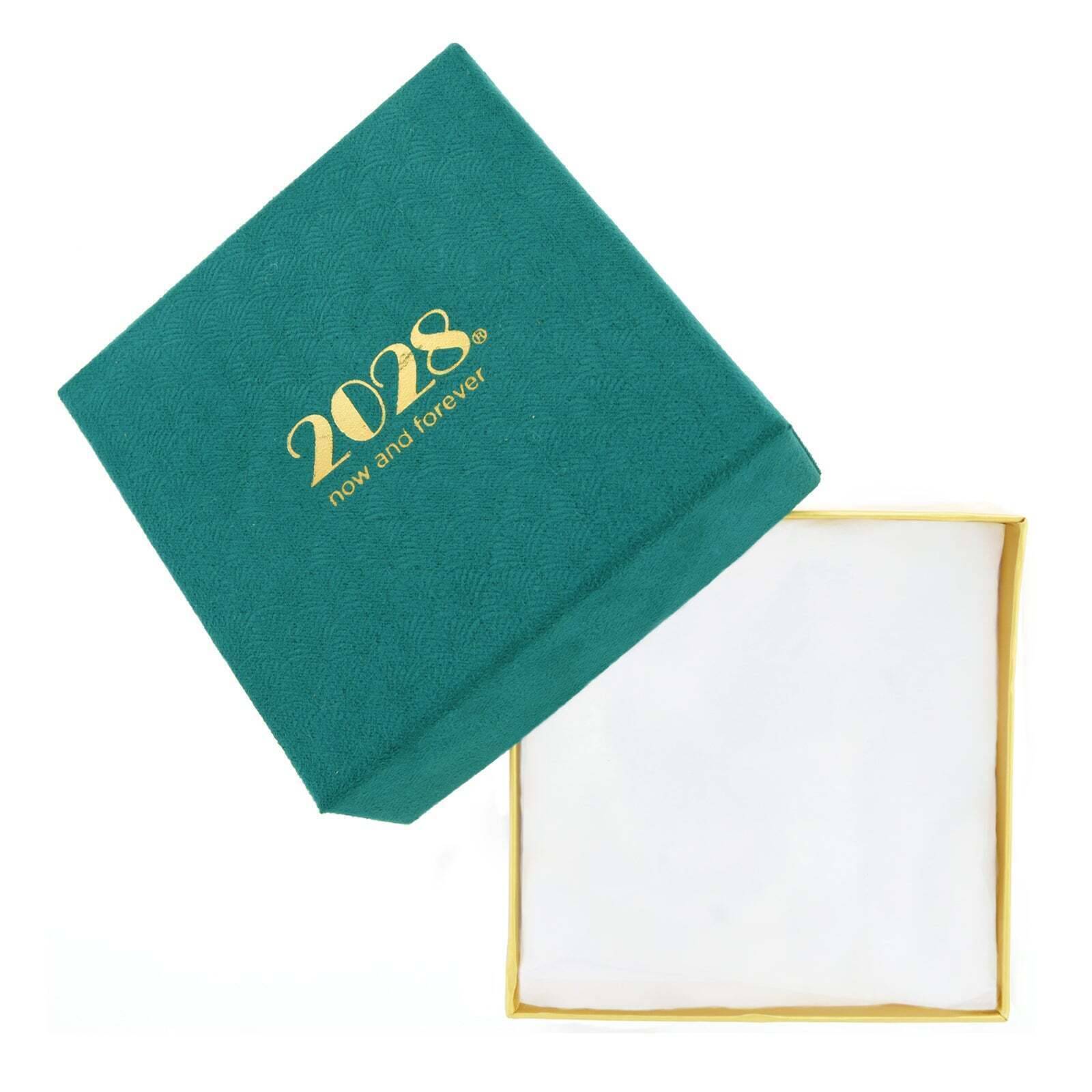 2028 Jewelry Teal Faux Velvet Gift Box