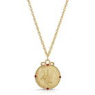 1928 Jewelry Flower of The Month Crystal Pendant Necklace 20"