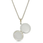 1928 Jewelry Southwest Turquoise Enamel Horse Head Round Locket Necklace 24"