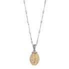 1928 Jewelry Gemstone Bead Pendant Necklace 26"