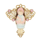1928 Jewelry Winged Filigree Porcelain Child With Doll Pin