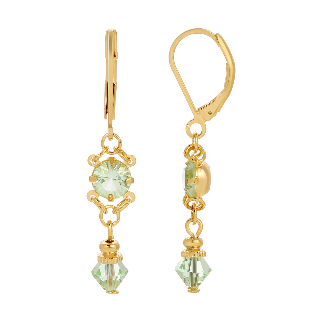 1928 jewelry goldene opulenz european crystal drop earrings