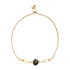 1928 Jewelry Bel Fiore Pink Glass Bead Faux Pearl Adjustable Bracelet