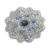 1928 Jewelry Imperial Silver Tone Flower Crystal Brooch