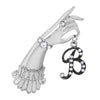 1928 Jewelry Belle Epoch Victorian Hand Model Crystal Initial Pin