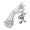1928 Jewelry Belle Epoch Victorian Hand Model Crystal Initial Pin