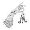 1928 Jewelry Belle Epoch Victorian Hand Model Crystal Initial Pin