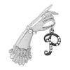 1928 Jewelry Belle Epoch Victorian Hand Model Crystal Initial Pin