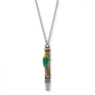 1928 Jewelry Neotropic Exotic Parrot Pendant Whistle Necklace 30"