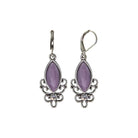 1928 Jewelry Pewter Filigree Drop Earrings