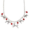 1928 Jewelry Multi Beaded Dog Charm Necklace 16