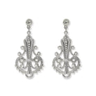 1928 Jewelry Royal Filigree Ornamental Post Drop Earrings