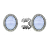 1928 Jewelry CUFF IT!¨ Cufflinks Genuine Stone Oval Button Cover