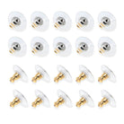 1928 Jewelry 20 Pair Pack Bullet Clutch Earring Backs With Round Safety Backs