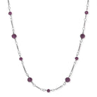 1928 Jewelry Beaded Silver Tone Chain Necklace 16"