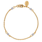 2028 Jewelry Light Grey Faux Pearl Chain Bracelet 7 Inch