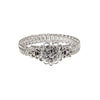 1928 Jewelry Crystal Flower Overlay Belt Bracelet