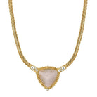 1928 Jewelry Trillion Gemstone Pendant Crystal Accent Necklace 16" + 3" Extender