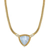 1928 Jewelry Trillion Gemstone Pendant Crystal Accent Necklace 16