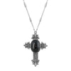 Symbols Of Faith Oval Gemstone Intricate Cross Pendant Necklace 28