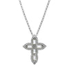 Symbols Of Faith Regal Filigree Crystal Cross Pendant Necklace 30