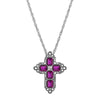 Symbols Of Faith Regal Filigree Crystal Cross Pendant Necklace 30