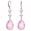1928 Jewelry Light Rose Briolette Crystal & Beads Dangle Earrings