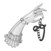 1928 Jewelry Belle Epoch Victorian Hand Model Crystal Initial Pin
