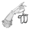 1928 Jewelry Belle Epoch Victorian Hand Model Crystal Initial Pin