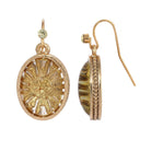 1928 Jewelry Flower Burst German Glass Drop Earrings