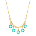 1928 Jewelry Austrian Channel Crystal Fancy Necklace 16"