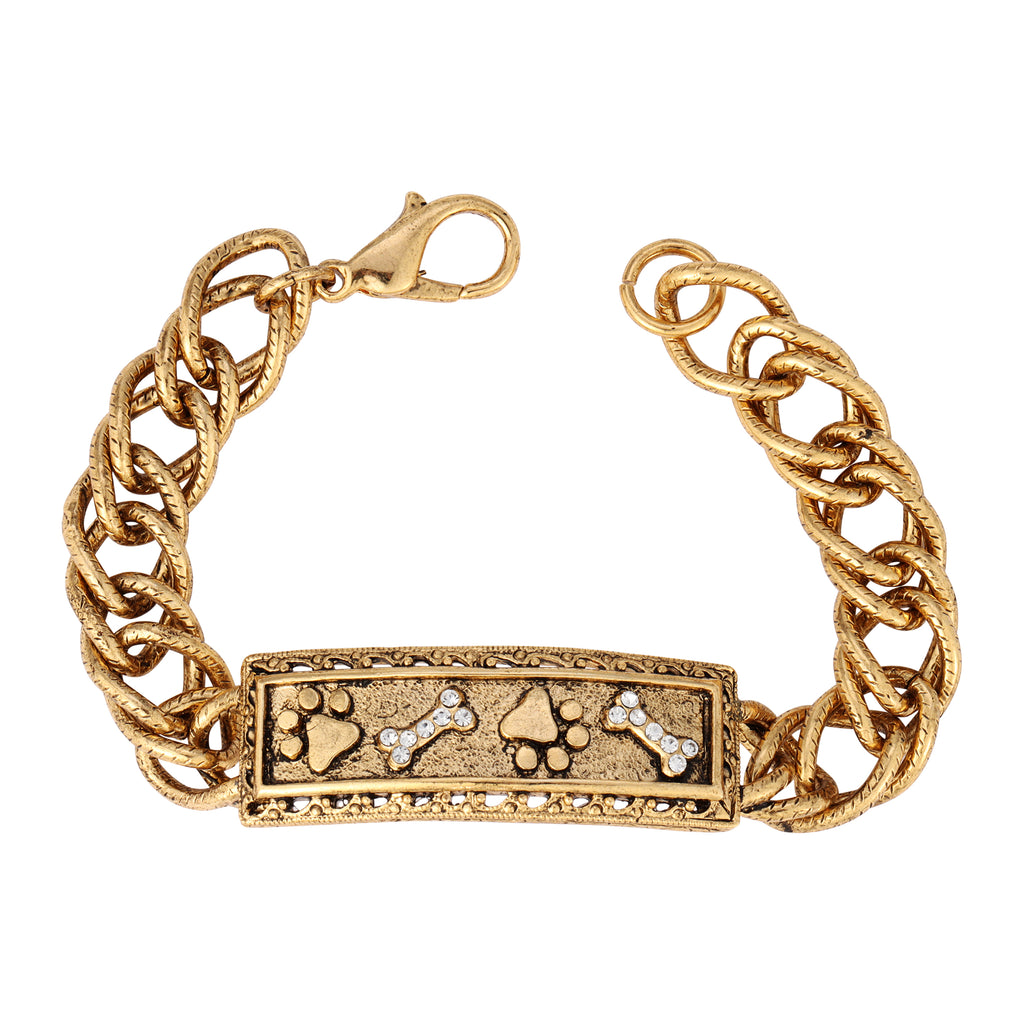 1928 jewelry paws and bones link bracelet