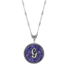 1928 Jewelry Blue Sodalite Gemstone Initial Necklace 18