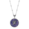 1928 Jewelry Blue Sodalite Gemstone Initial Necklace 18
