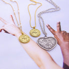 1928 Jewelry 3mm Faux Pearl Multilingual Peace Pendant Necklace 17" + 3" Extension