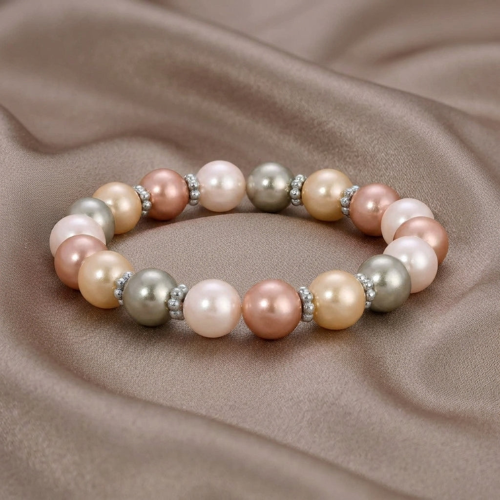 1928 Jewelry Rosabella Multicolor Faux Pearl Stretch Bracelet