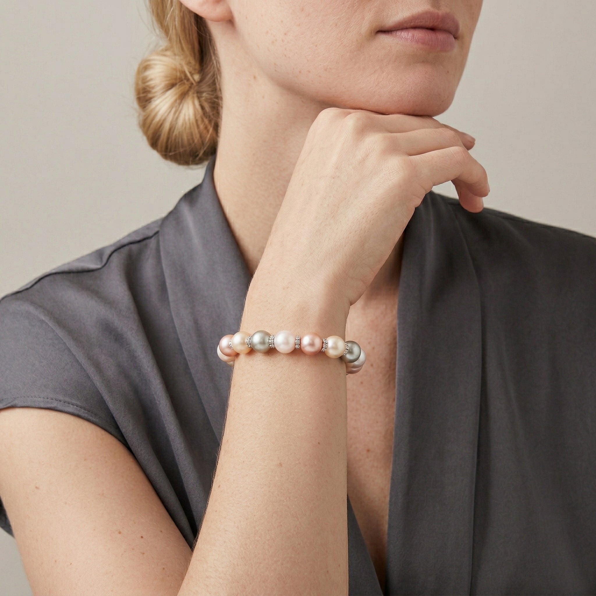 1928 Jewelry Rosabella Multicolor Faux Pearl Stretch Bracelet