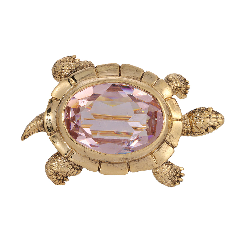 1928 jewelry galapagos tortoise austrian crystal pin