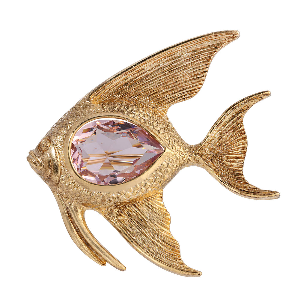 1928 Jewelry Crystal Angel Fish Pin