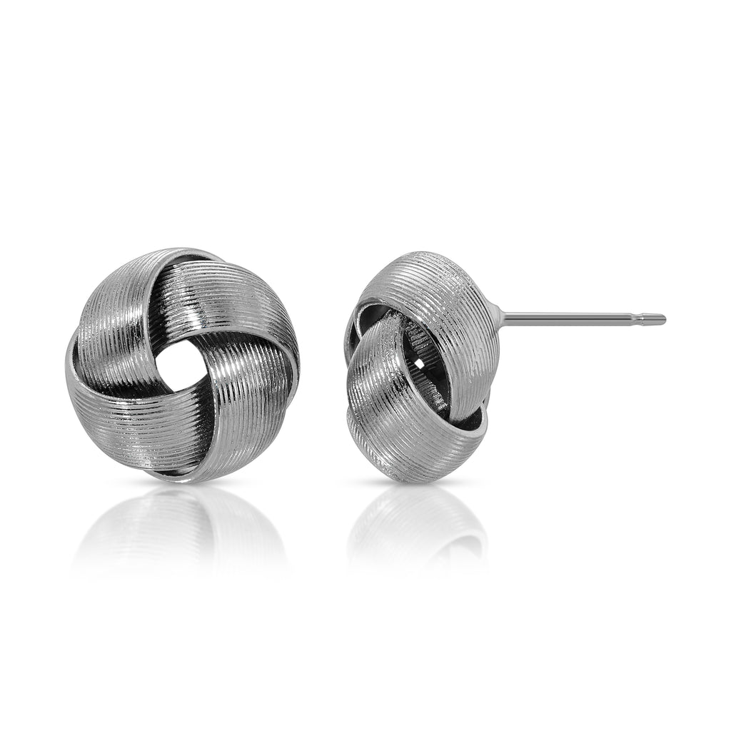 1928 jewelry round love knot stud earrings