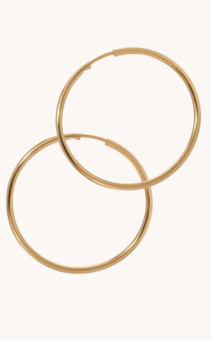 Sleek Endless Hoop Earrings 
