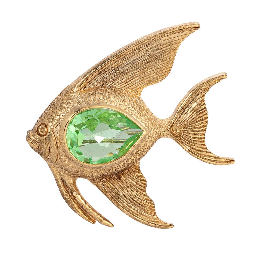 1928 jewelry crystal angel fish pin
