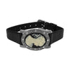 1928 Jewelry Black Diamond Crystal Cameo Crocodile Print Leather Belt Bracelet