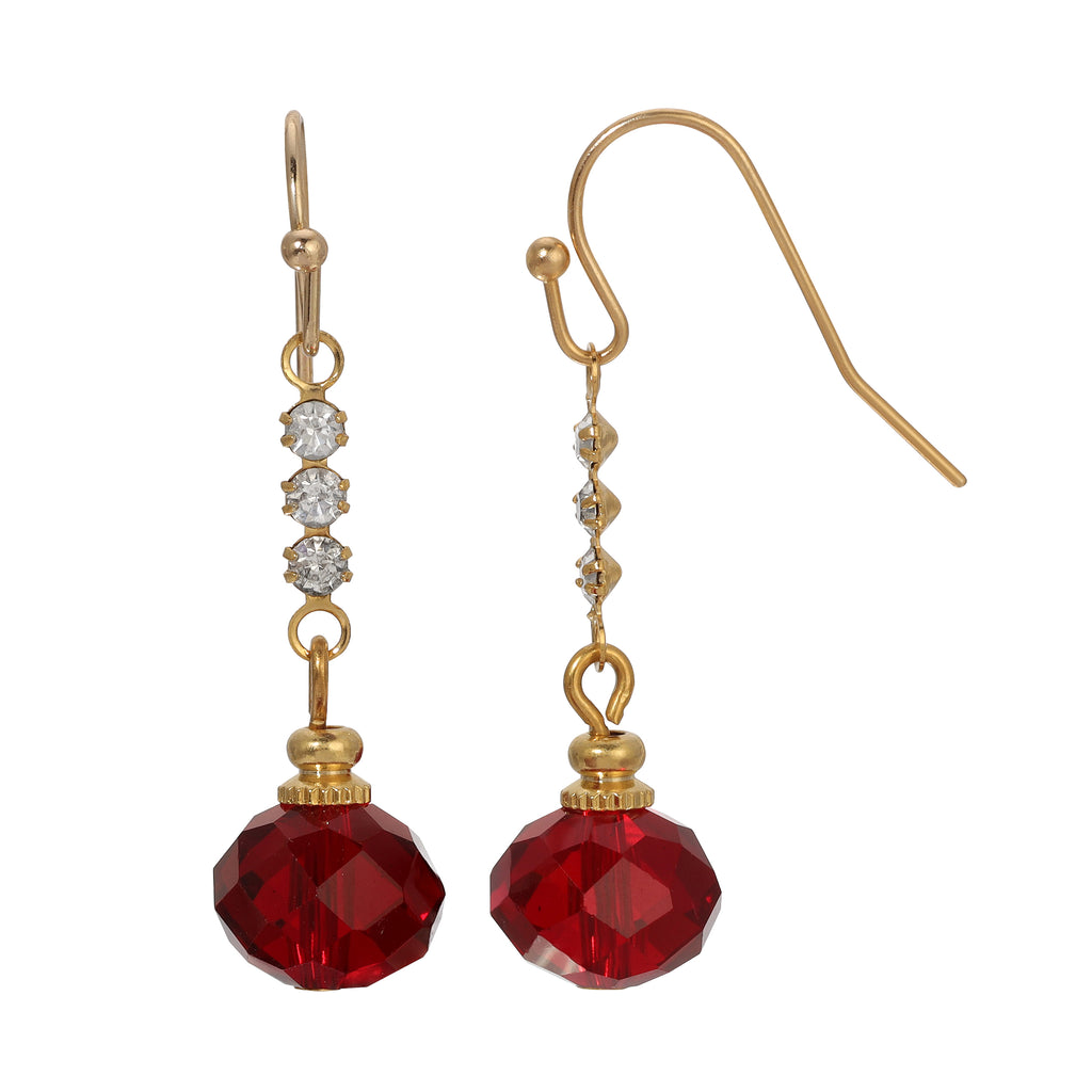1928 jewelry trio rhinestone glass bead dangling earrings