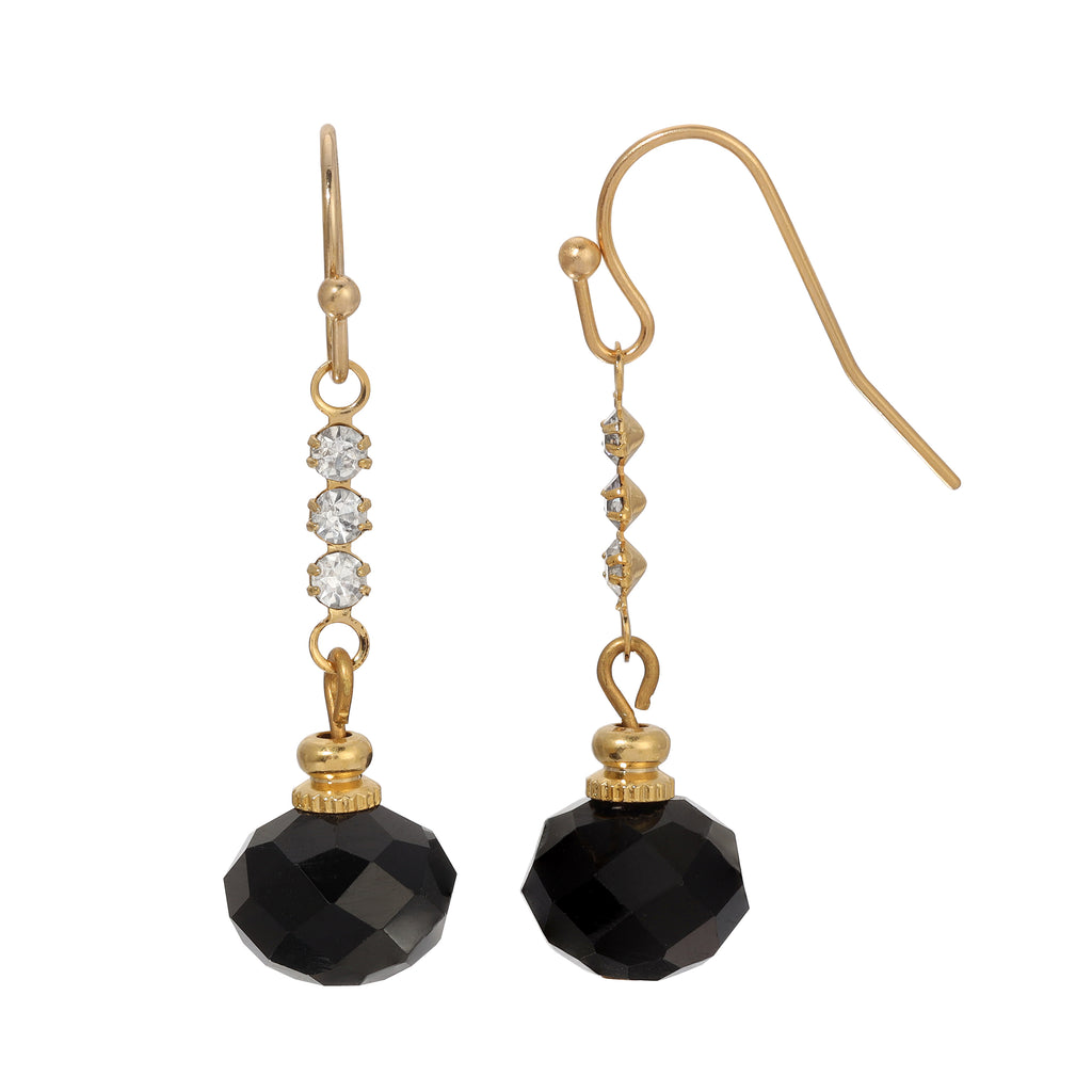 1928 jewelry trio rhinestone glass bead dangling earrings